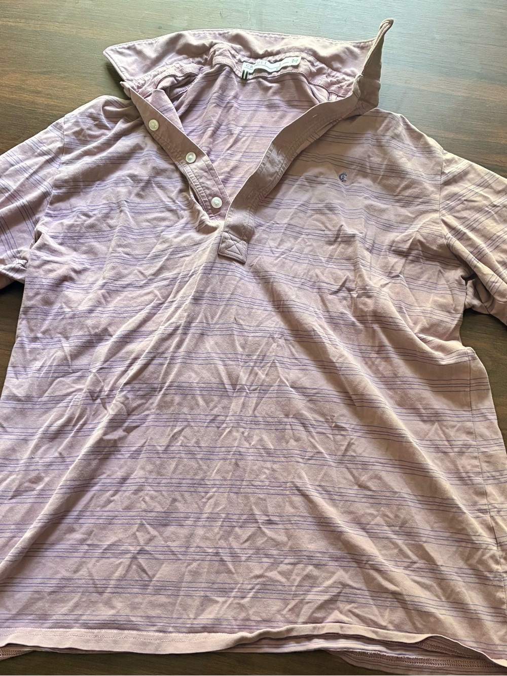 Criquet Men's Lavender Striped Polo